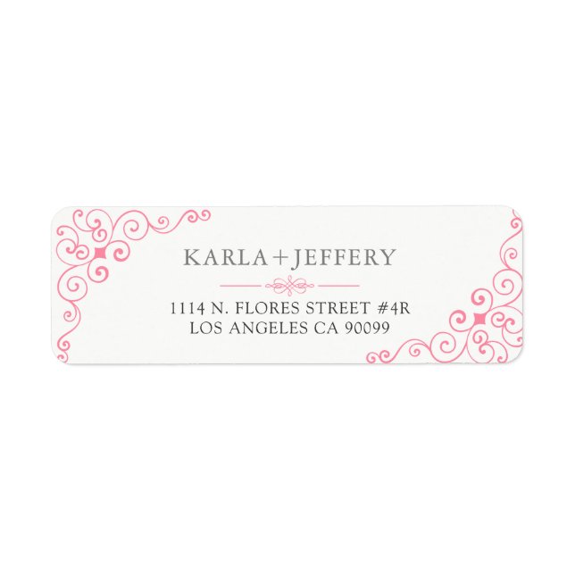 Vintager Wirbler Rahmen in Rosa (Vorne)