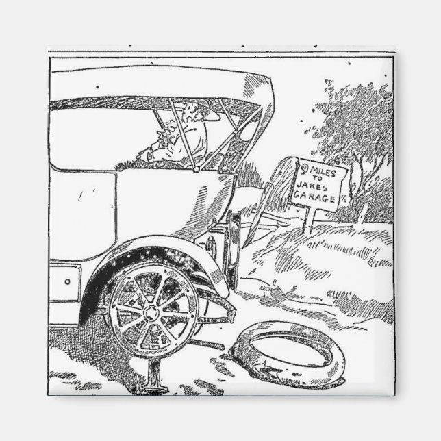 Vintager Witzmagnet Magnet (Vorne)