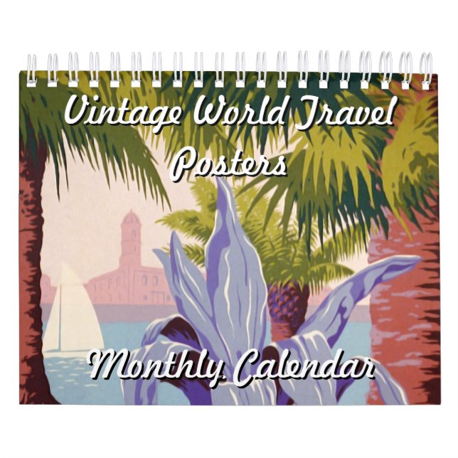 Vintager World Travel Postendar Kalender (Titelbild)