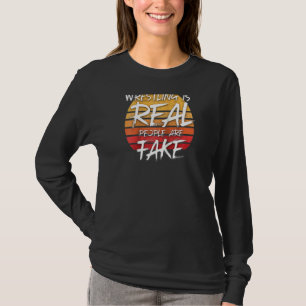 Vintager Wrestling ist echte Leute sind Fake Pro w T-Shirt