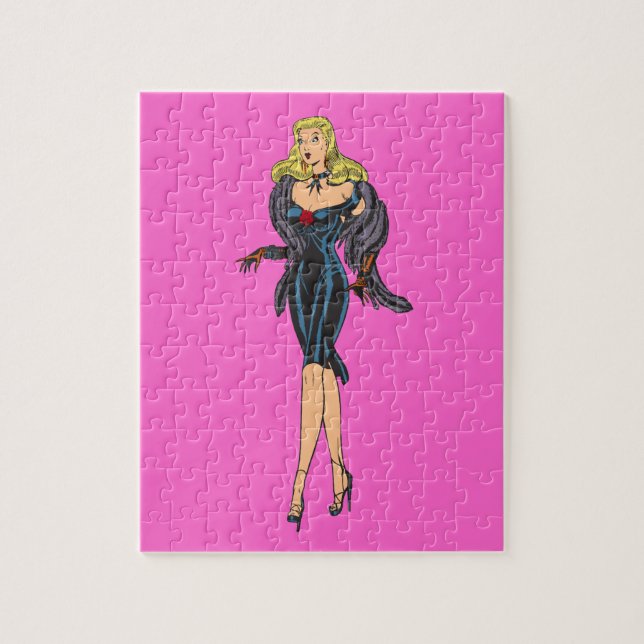 Vintager wunderschöner Glamour Girl Retro Blonde P (Vertikal)