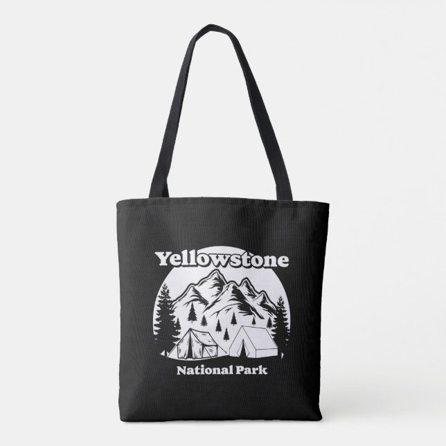 Vintager Yellowstone-Nationalpark Tasche (Rückseite)