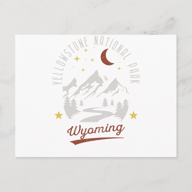 Vintager Yellowstone-Nationalpark Wyoming Postkarte (Vorderseite)