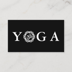 Vintager Yoga-Instruktor Visitenkarte