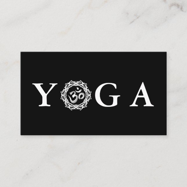 Vintager Yoga-Instruktor Visitenkarte (Vorderseite)