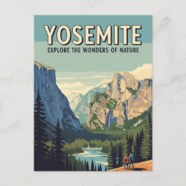 Vintager Yosemite-Nationalpark Halbkuppel Postkarte