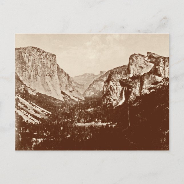 Vintager Yosemite-Nationalpark Postkarte (Vorderseite)