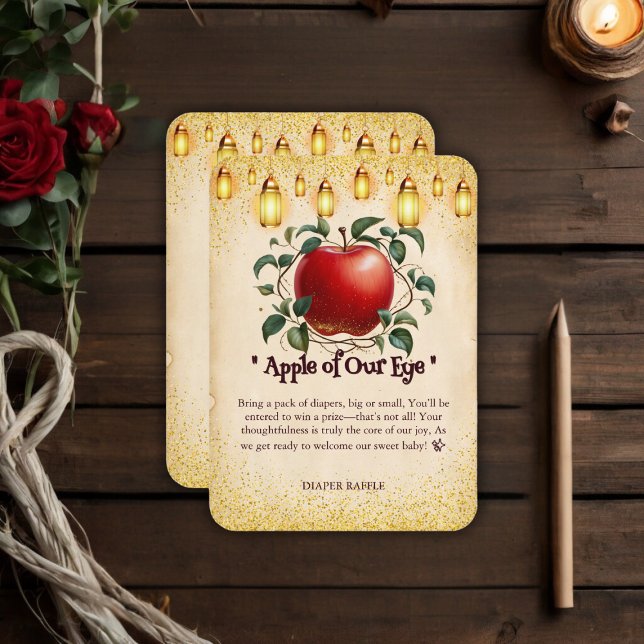 Vintager Zauberappel unserer Babydusche Begleitkarte (Von Creator hochgeladen)