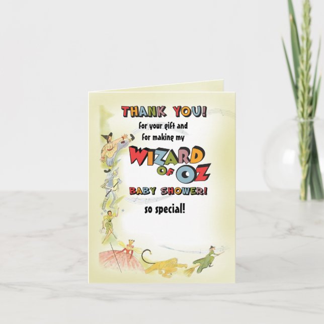 Vintager Zauberer für Oz Baby Shower Danke Karten (Vorderseite)
