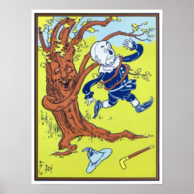 Vintager Zauberer für Oz Illustration Poster (Vorne)