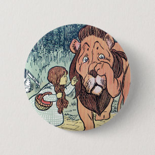 Vintager Zauberer für Oz-Zeichen, Gelbe Ziegelstra Button