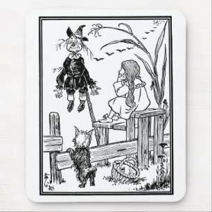 Vintager Zauberer Oz, Dorothy Toto trifft Scarecro Mousepad