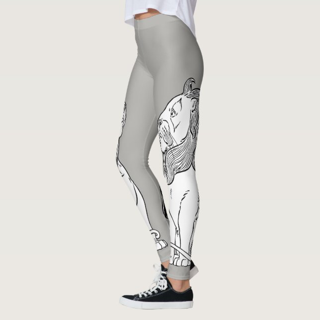 Vintager Zauberer Oz, tapfere feige Löwe Leggings (Links)