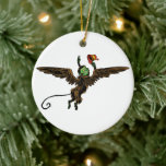 Vintager Zauberer von Oz, böse fliegende Affe Keramik Ornament<br><div class="desc">Vintage Illustration klassischer Kindermärchen von William Wallace Denslow aus dem Viktorianischen Era-Geschichtenbuch Der wunderbare Zauberer von Oz von L. Frank Baum. Ein böser Affe mit grünem Gesicht und einem Hut hält sich bis zur Hexe des magischen Schlosses des Westens. Pass auf Dorothy auf!</div>