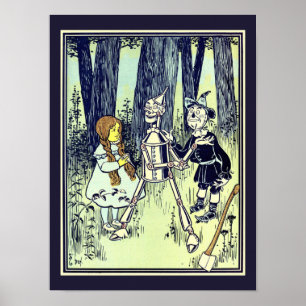 Vintager Zauberer von Oz, Dorothy trifft den Tinma Poster