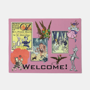 Vintager Zauberer von Oz Fairy Tale Book Character Fußmatte