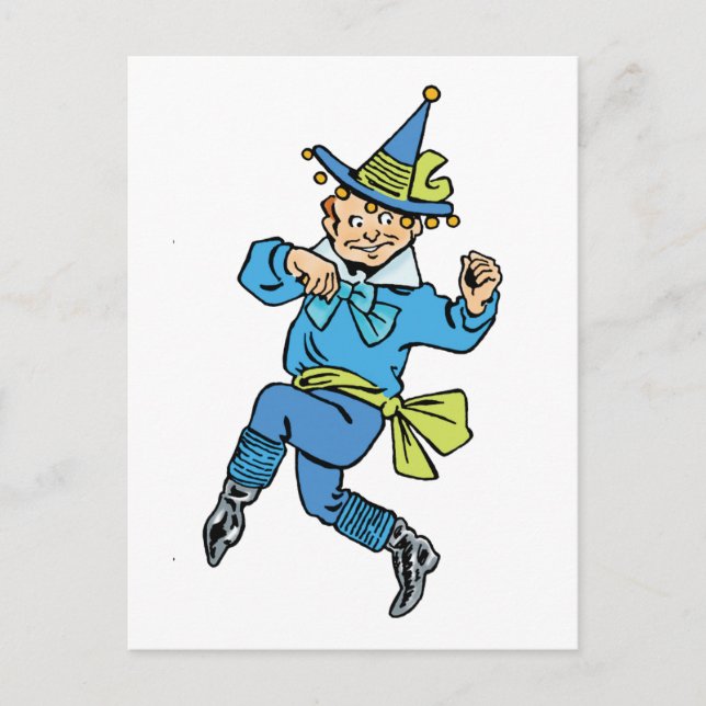 Vintager Zauberer von Oz, Niedlicher Tanzjunge Mun Postkarte (Vorderseite)