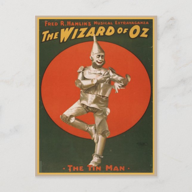 Vintager Zauberer von Oz Poster Postkarte (Vorderseite)