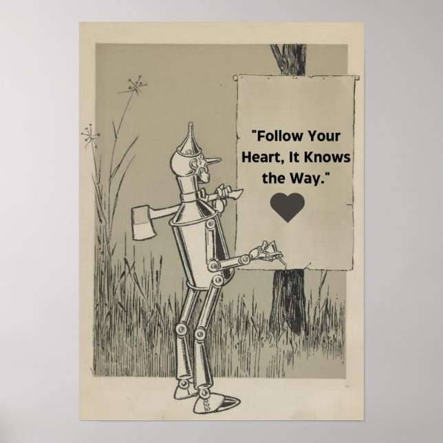 Vintager Zauberer von Oz-Tin Man Poster (Vorne)