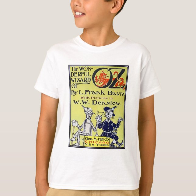 Vintager Zauberer- von OzBucheinband T-Shirt (Vorderseite)
