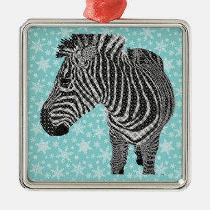 Vintager Zebra Ornament Aus Metall