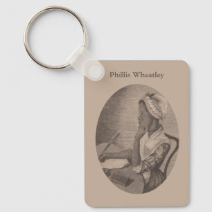 Vintager Zeichn des Dichters Phillis Wheatley Schlüsselanhänger