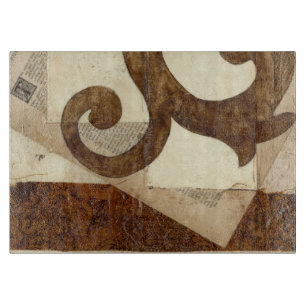 Vintager Zeitungs-Ausschnitt Schneidebrett