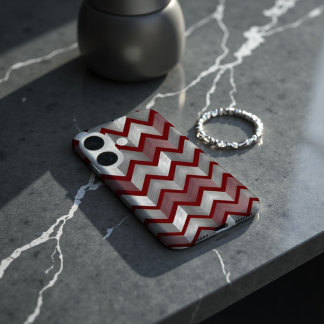 Vintager Zickzack Metallakzent - Luxe Deko iPhone 16 Hülle