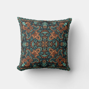 Vintager Zierpaisley Bandana, Seidenhalsschal  Kissen