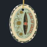 Vintager Zigarren-Aufkleber-König des Rauch-Tabaks Keramikornament<br><div class="desc">Vintager Zigarren-Anzeigen-Aufkleber "König des Rauches" für Zigarren-Liebhaber und Zigarrenanhänger. Kubanische Zigarren-Nostalgie. Vervollkommnen Sie für Männer,  die Liebe eine gute Zigarre. Die Vintagen Geschenke der Männer für die Feiertage.</div>