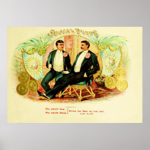 Vintager Zigarrenschachtel-Aufkleber Poster
