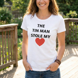 Vintager Zinn-Mann-Zauberer Oz Romantik T-Shirt