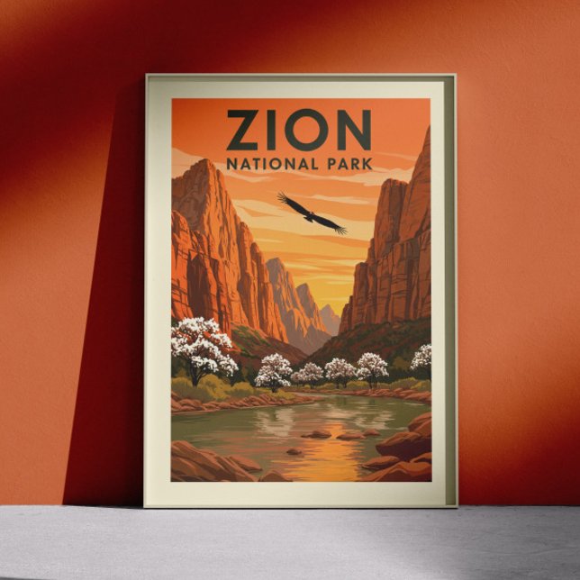 Vintager Zion-Nationalpark Poster (Von Creator hochgeladen)