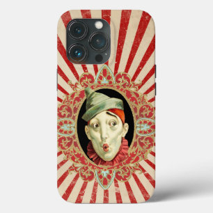 Vintager Zirkus Clown mit rot gestörten Streifen Case-Mate iPhone Hülle
