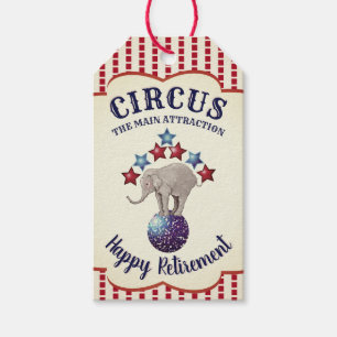 Vintager Zirkus Elefantenruhe Geschenkanhänger