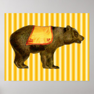 Vintager Zirkusbär Poster