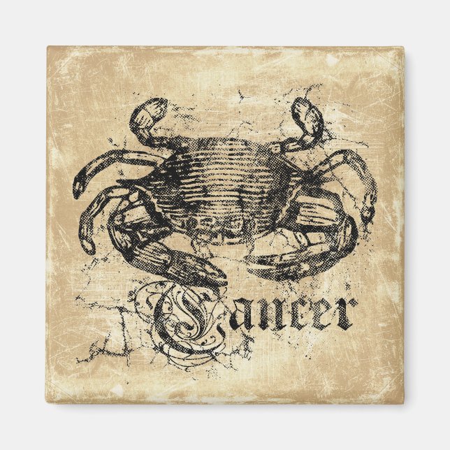 Vintager Zodiakarzinom Magnet (Vorne)