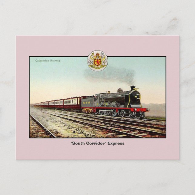 Vintager Zug Kaledonische Eisenbahn Postkarte (Vorderseite)
