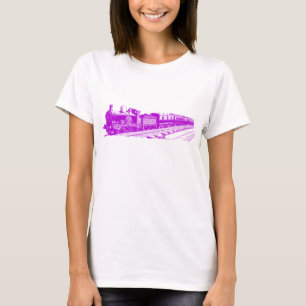 Vintager Zug - Lila T-Shirt