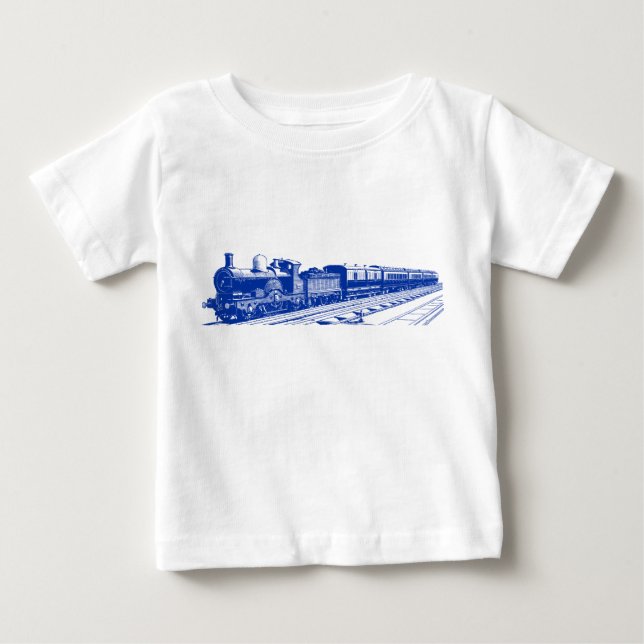 Vintager Zug - Marine Baby T-shirt (Vorderseite)