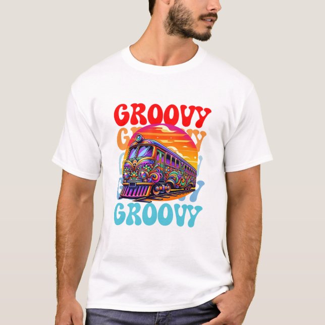 Vintager Züge T-Shirt (Vorderseite)