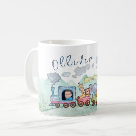 Vintager Zugverkehr Geburtstagswasser Foto Kaffeetasse
