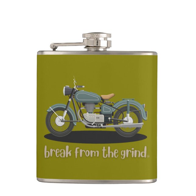 Vintager Zyklus Flachmann (Vorderseite)