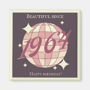 Vintages 1964 60. Geburtstagsretro lila Magnet
