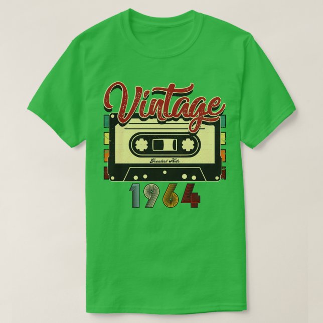 Vintages 1964 Bestes Kassettenband T-Shirt (Design vorne)