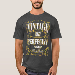 Vintages 1977 Geburtstagsflaschen-Etikett T-Shirt