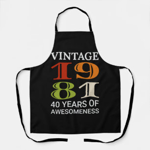 Vintages 1981 40. Geburtstagsangebot Idee Geburtst Schürze