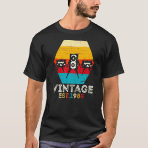 Vintages 1989 32. Geburtstagskassettenband für Män T-Shirt