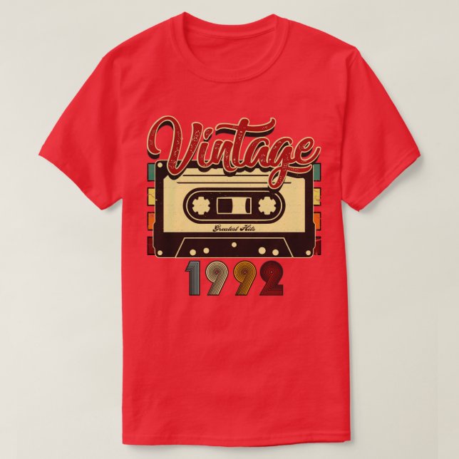 Vintages 1992 Bestes Kassettenband T-Shirt (Design vorne)