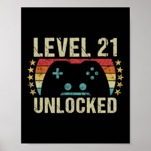 Vintages 21. Geburtstagsgeschenk 21. Junge Mädchen Poster